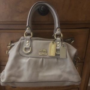 Coach leather satchel with shoulder strap